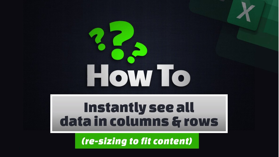 How To Instantly See Data In Columns And Rows
