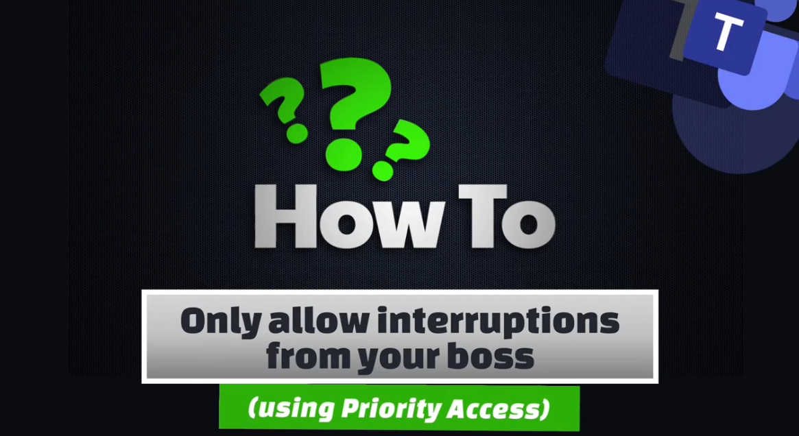 How To Only Allow Interruptions From Your Boss