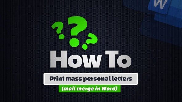 How To Print Mass Personal Letters