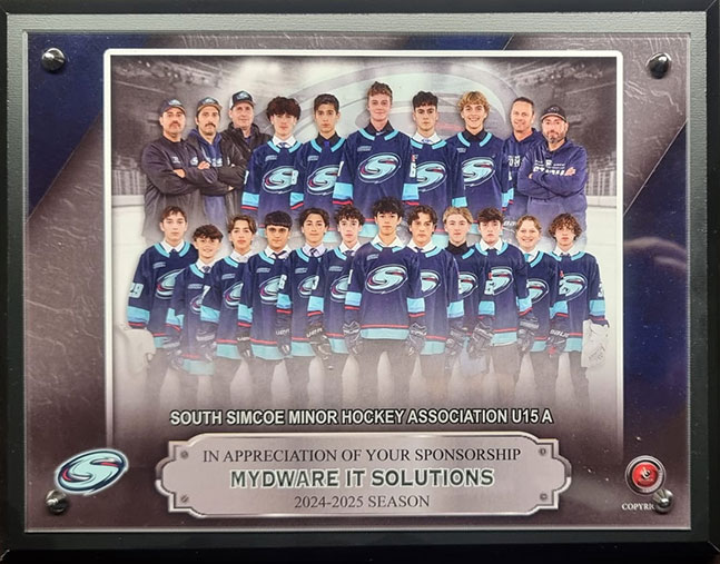 MYDWARE Sponsors South Simcoe Minor Hockey Association U15A Team